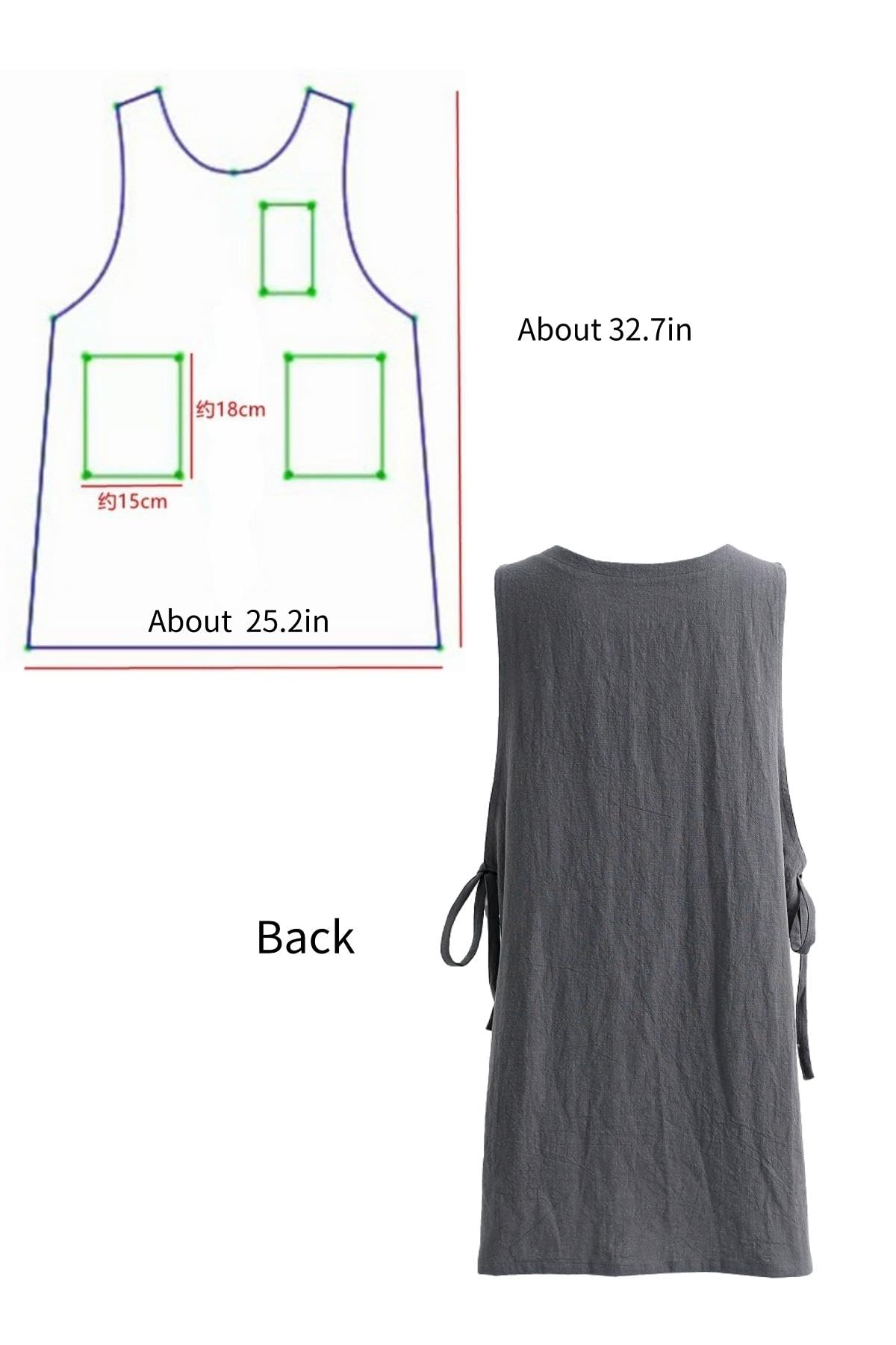 The 'Kyoto' Linen Tunic Apron