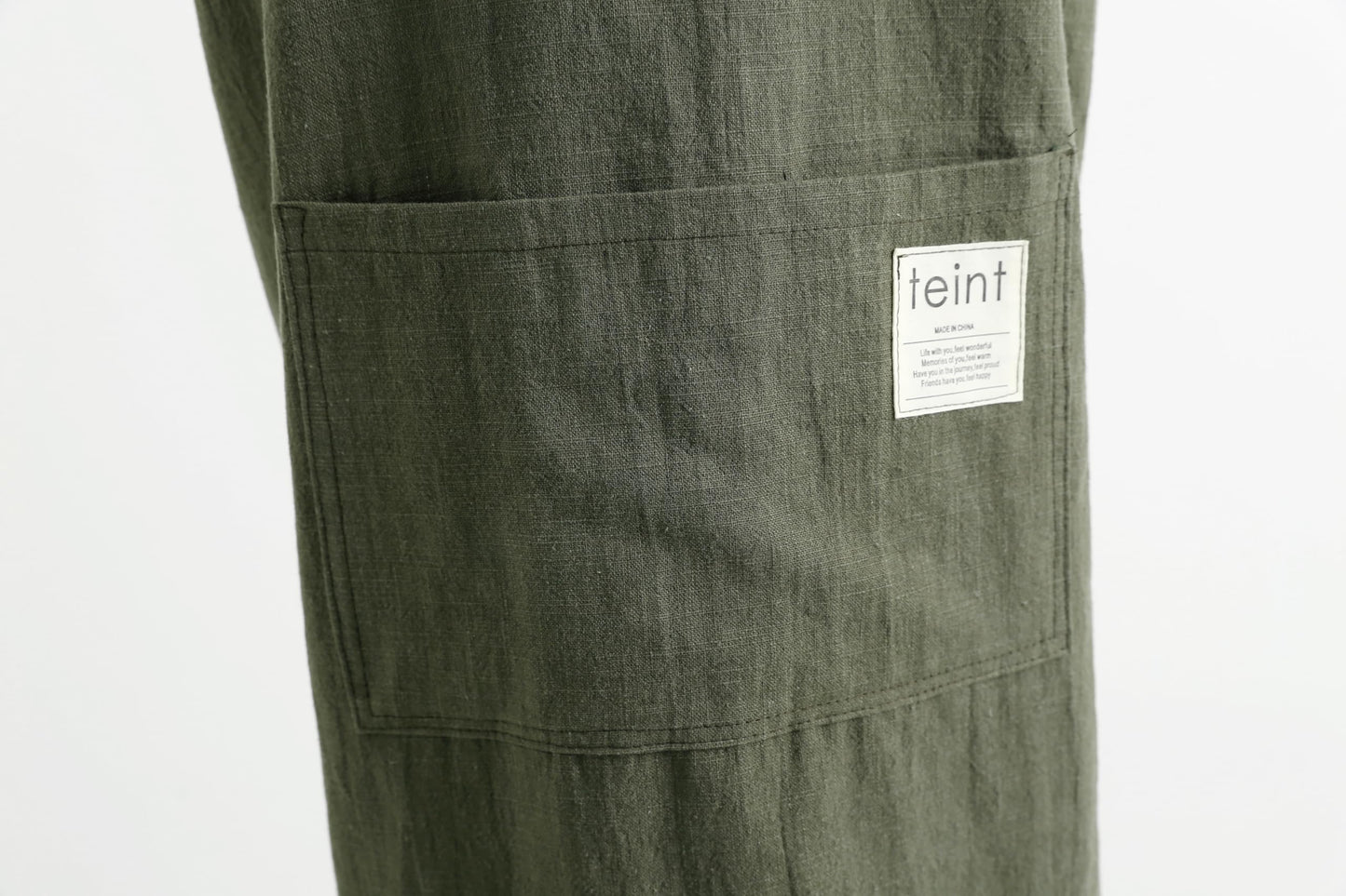 Jeelow Slip On Linen Cotton Cooking Kitchen Garden Vest Slip On Apron Dress For Women With Pockets