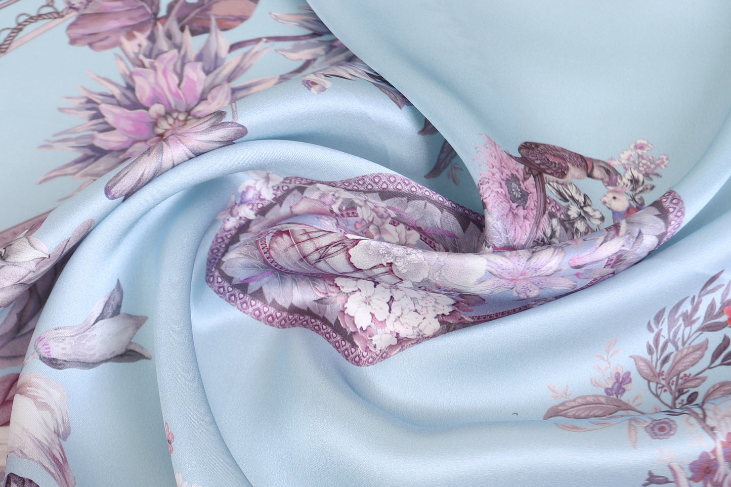 The 'Courtyard Bloom' Silk Scarf