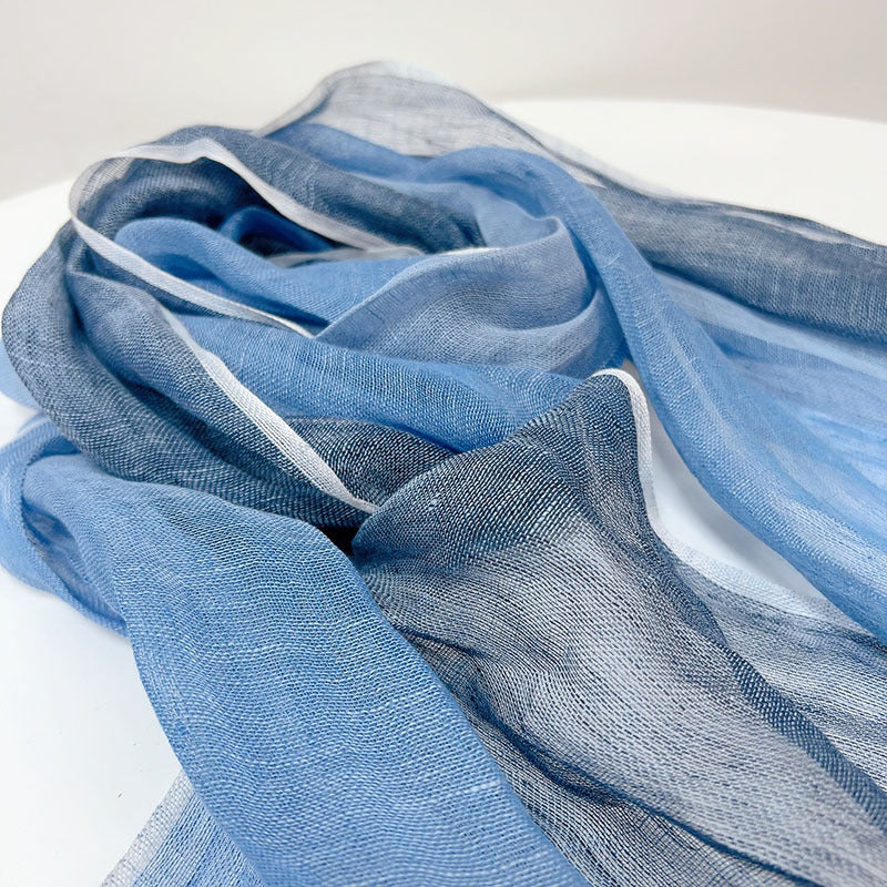 Signature Linen Scarf - Blue Ocean
