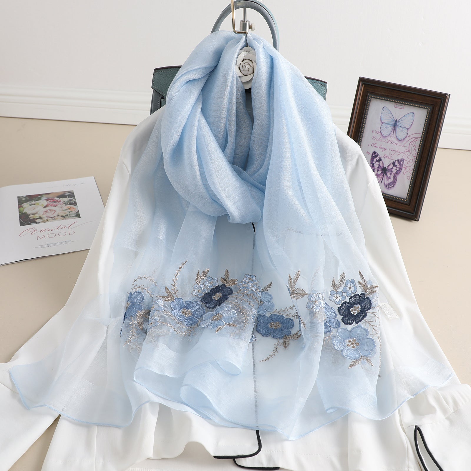 Silk Wool Embroidered