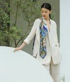 The Celestial Leopard Silk Scarf