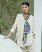 The Celestial Leopard Silk Scarf
