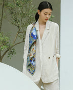 The Celestial Leopard Silk Scarf