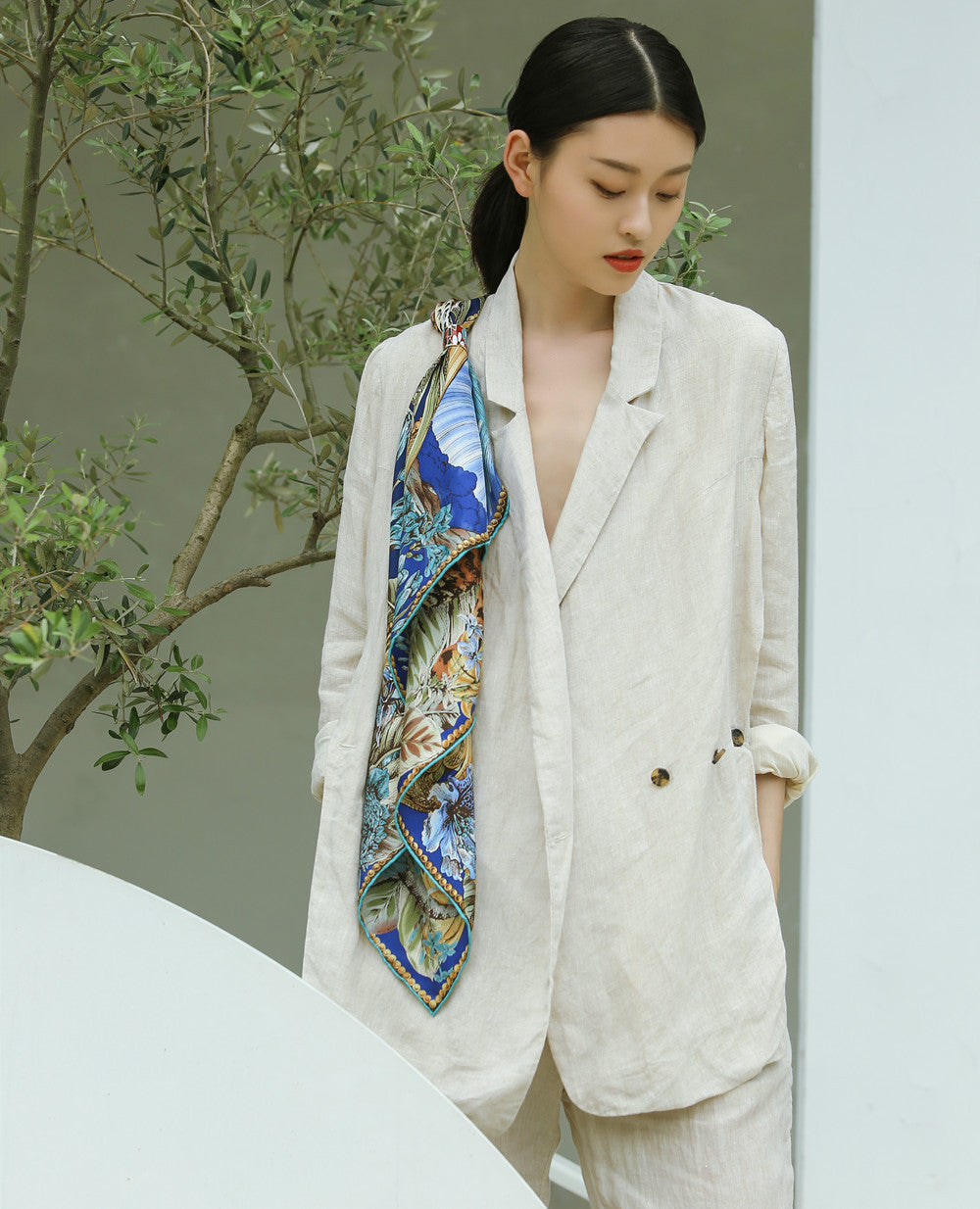 The Celestial Leopard Silk Scarf