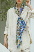 The Celestial Leopard Silk Scarf