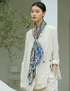 The Celestial Leopard Silk Scarf