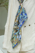 The Celestial Leopard Silk Scarf