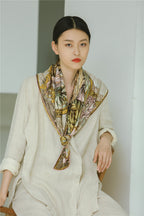 The Celestial Leopard Silk Scarf