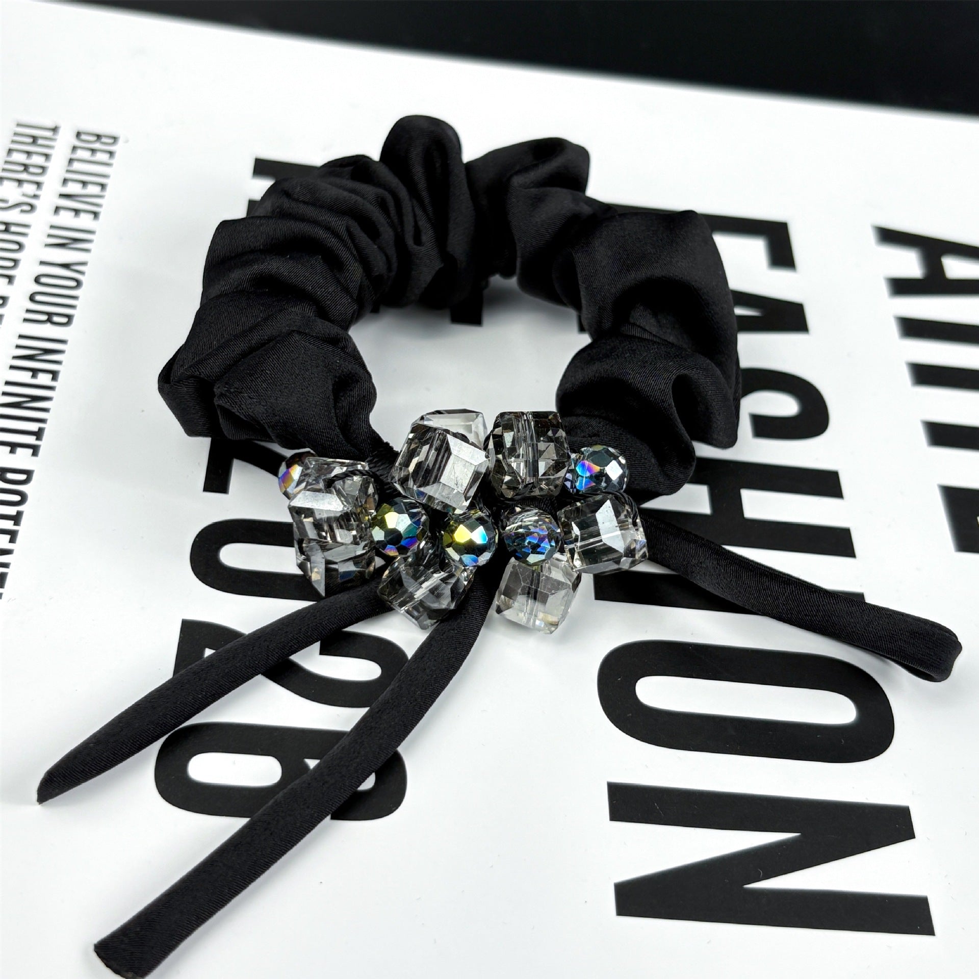 The 'Deco' Crystal Scrunchie