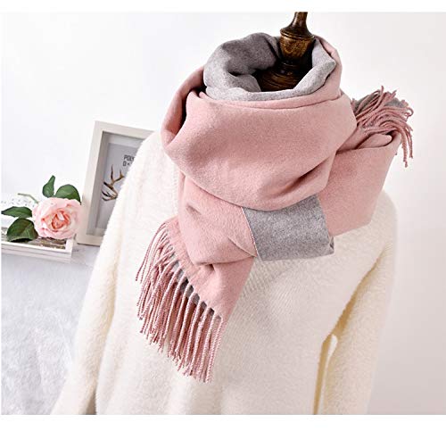 Jeelow reversible two-tone winter scarf in Pink Grey, 100% acrylic, 25.6 x 78 in., photo 6