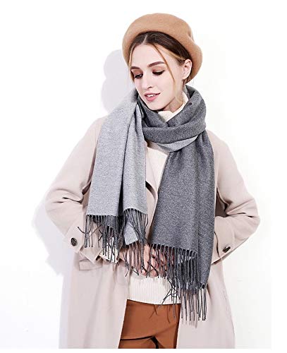 Jeelow reversible two-tone winter scarf in Grey Tone, 100% acrylic, 25.6 x 78 in., photo 6