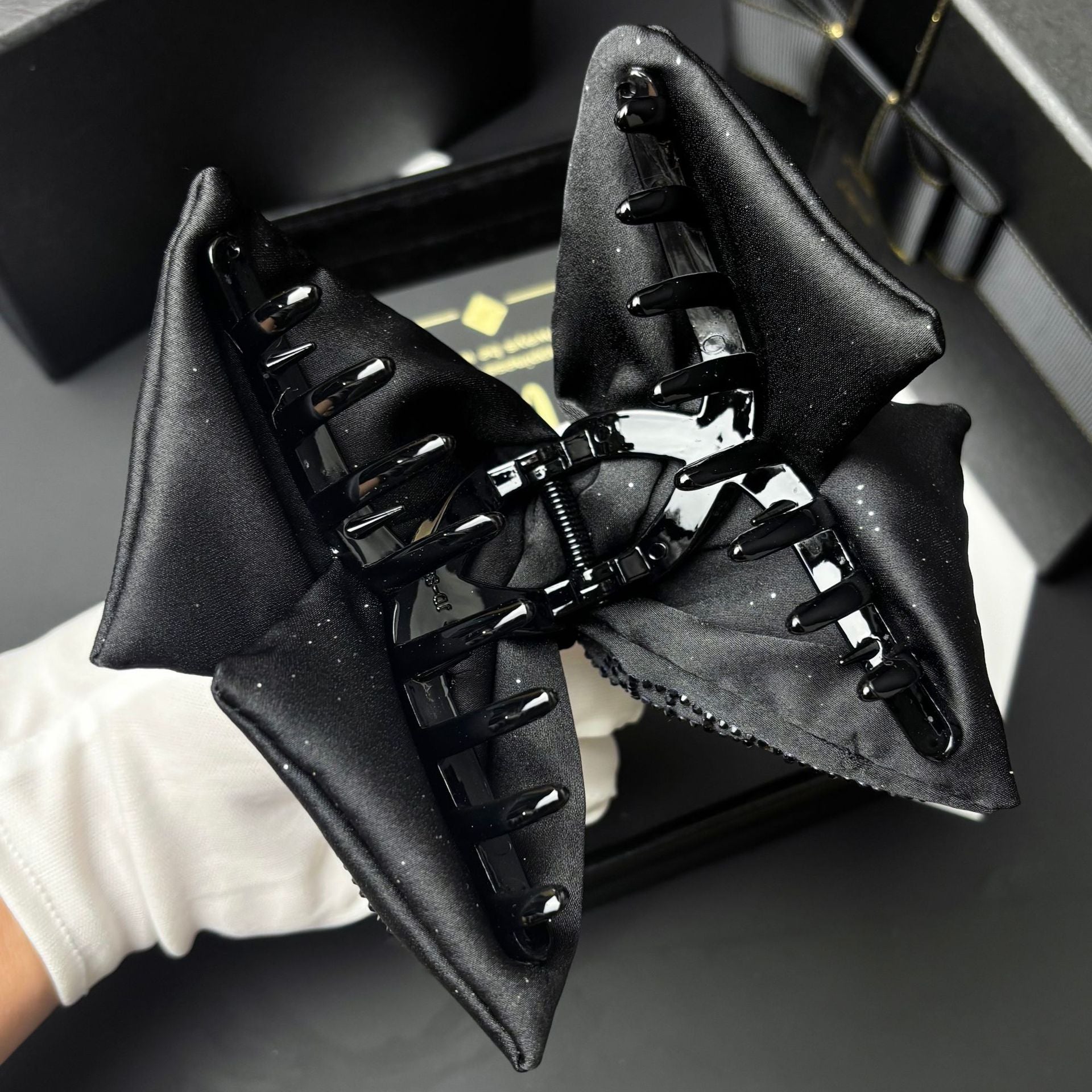 The 'Audrey' Rhinestone Bow Clip