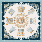 The Gilded Crowns Silk Scarf