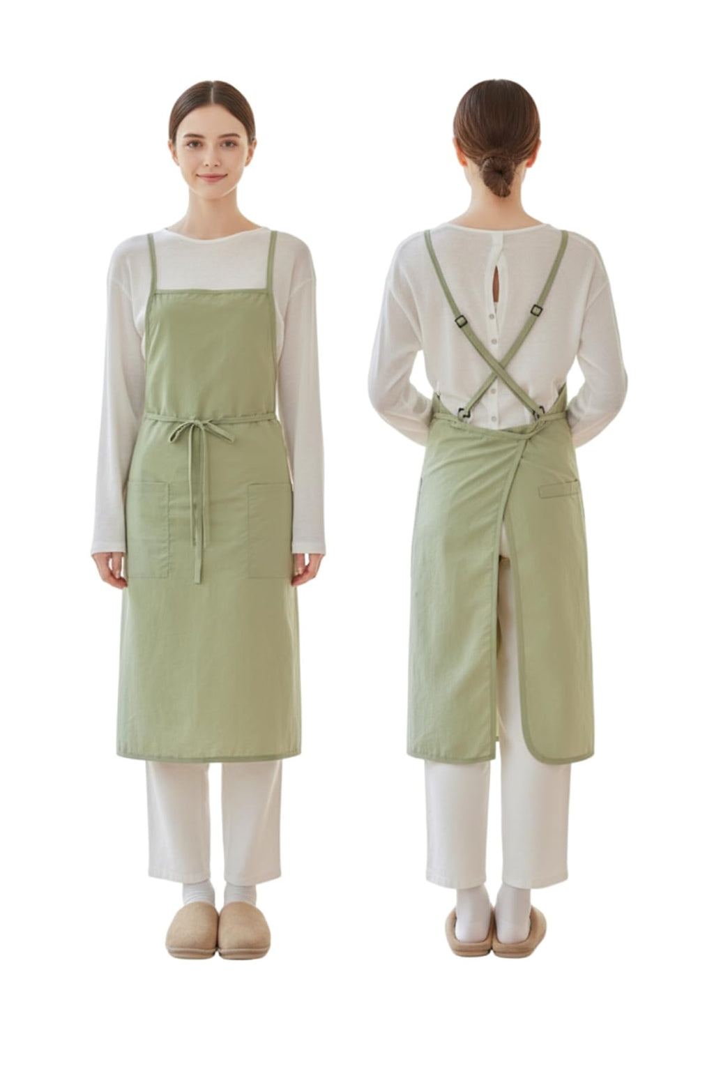 The 'Studio' Waterproof Nylon Apron | Japanese-Inspired Cross-Back Design for Kitchen, Garden & Creative Work