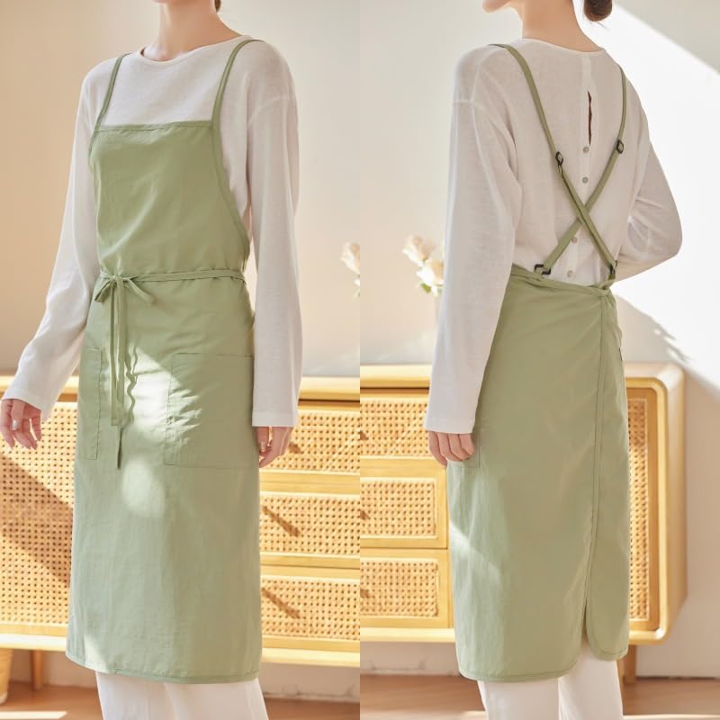 The 'Studio' Waterproof Nylon Apron | Japanese-Inspired Cross-Back Design for Kitchen, Garden & Creative Work