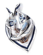 Nautical square gathered into a soft diamond, navy border framing the anchor crests