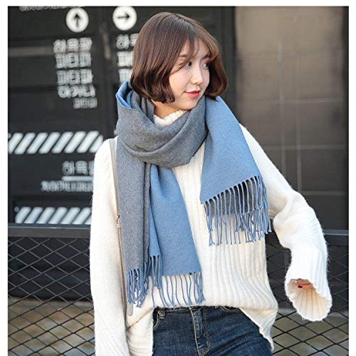 Jeelow reversible two-tone winter scarf in Blue Tone, 100% acrylic, 25.6 x 78 in., photo 7