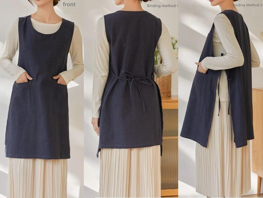 The 'Kyoto' Linen Tunic Apron