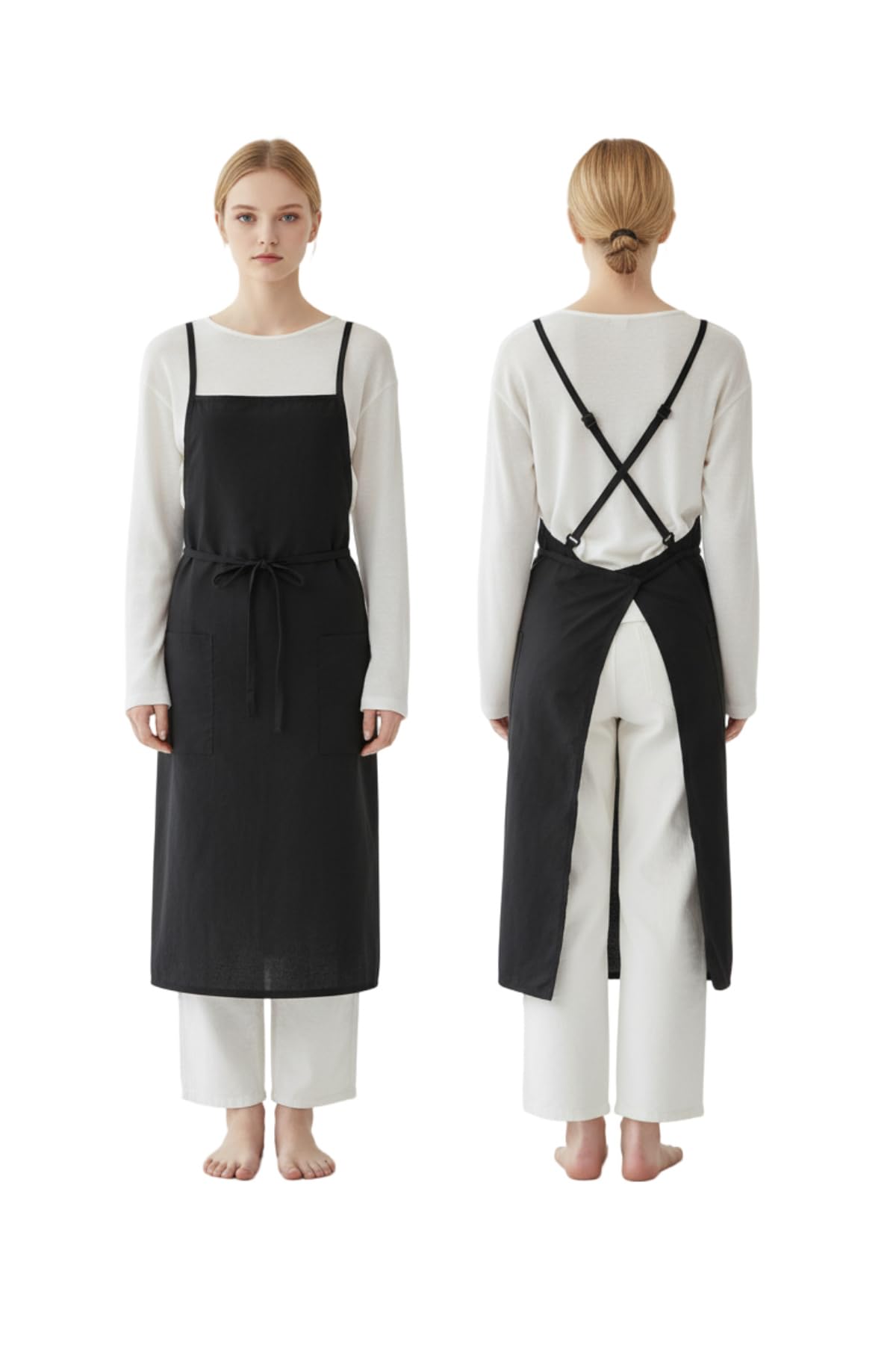 The 'Studio' Waterproof Nylon Apron | Japanese-Inspired Cross-Back Design for Kitchen, Garden & Creative Work