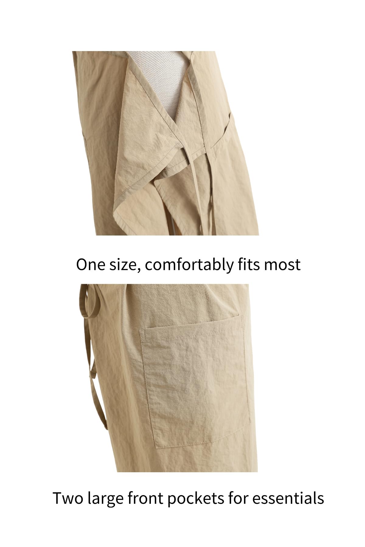 The 'Studio' Waterproof Nylon Apron | Japanese-Inspired Cross-Back Design for Kitchen, Garden & Creative Work