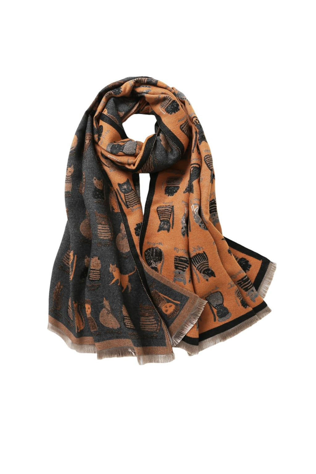 The Playful Doodle Cat Shawl