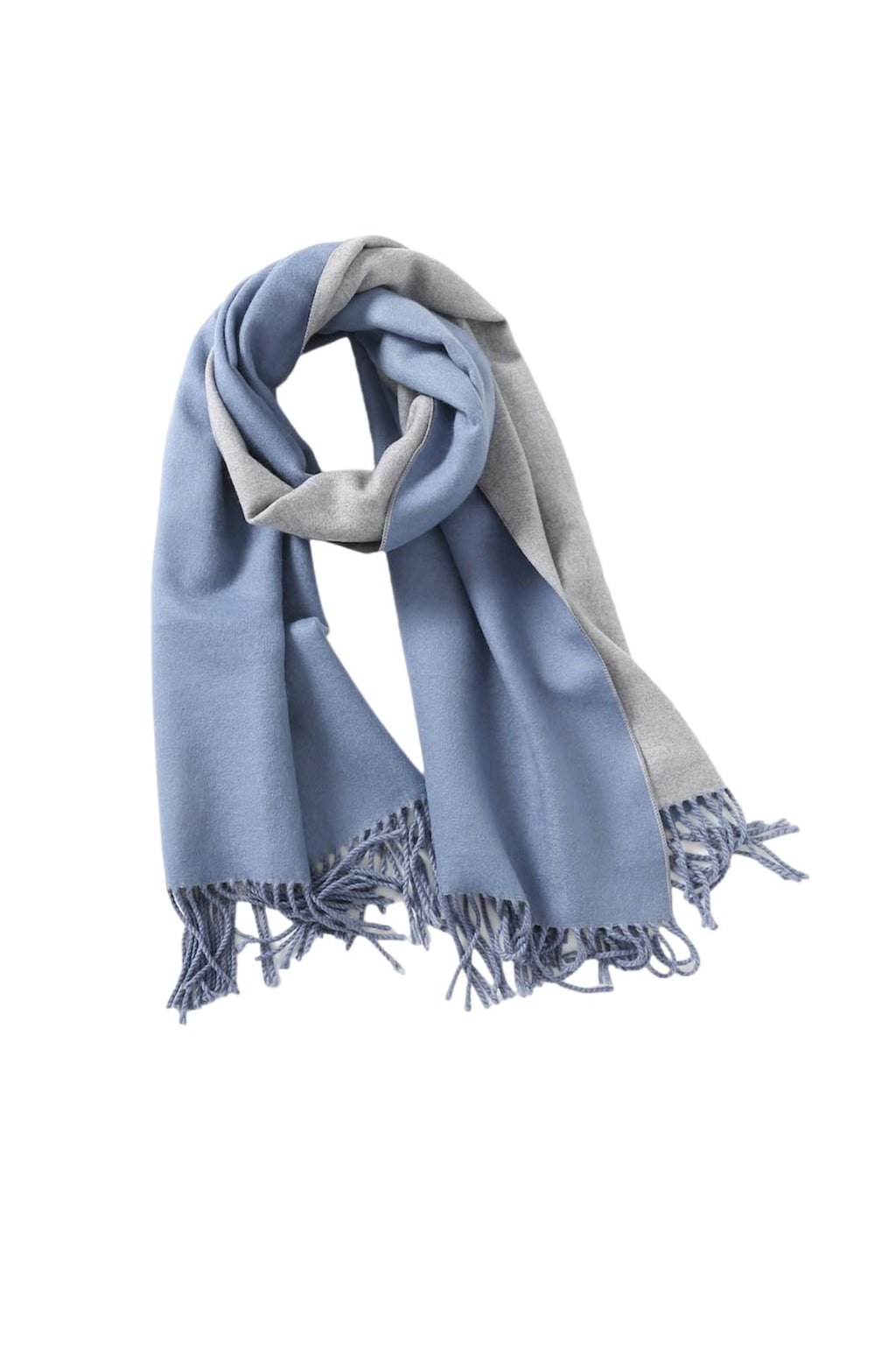 Jeelow reversible two-tone winter scarf in Blue Tone, 100% acrylic, 25.6 x 78 in., photo 1