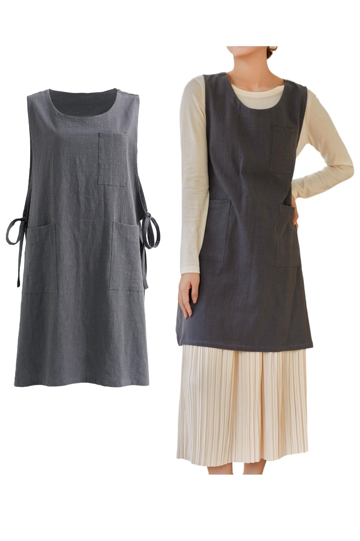 The 'Kyoto' Linen Tunic Apron