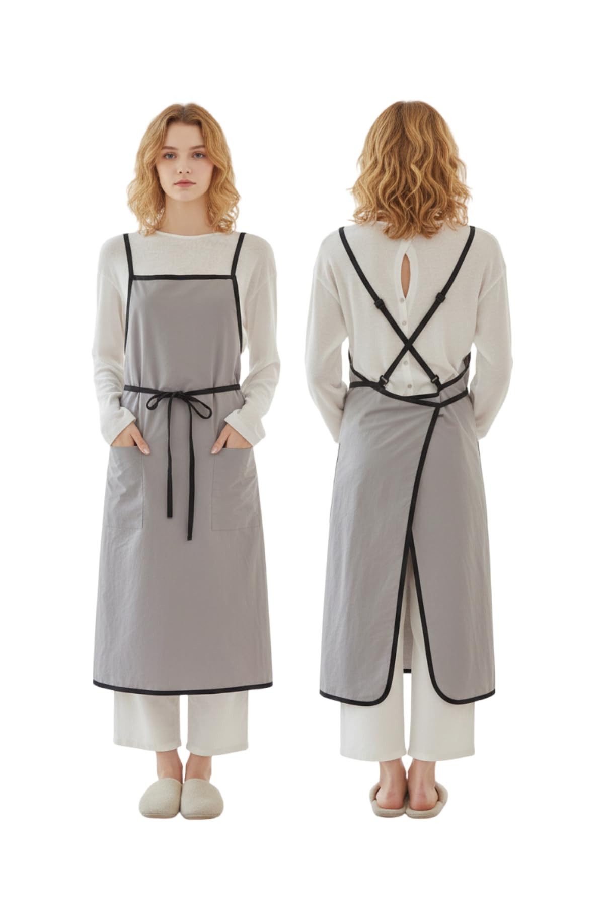 The 'Studio' Waterproof Nylon Apron | Japanese-Inspired Cross-Back Design for Kitchen, Garden & Creative Work