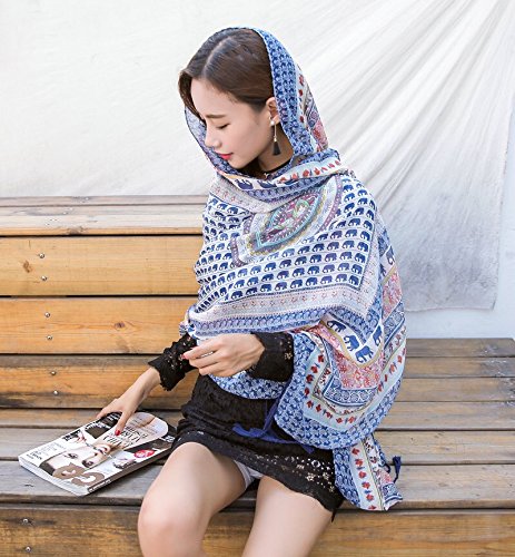 Jeelow Lightweight Scarves Fashion Light Shawl Beach Wrap Head Scarf For Women