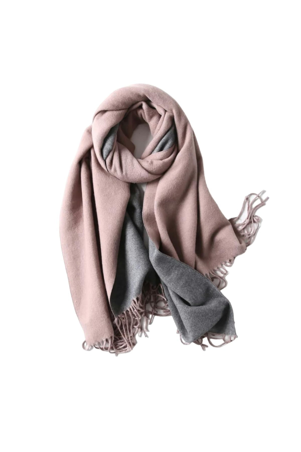 Jeelow reversible two-tone winter scarf in Pink Grey, 100% acrylic, 25.6 x 78 in., photo 1