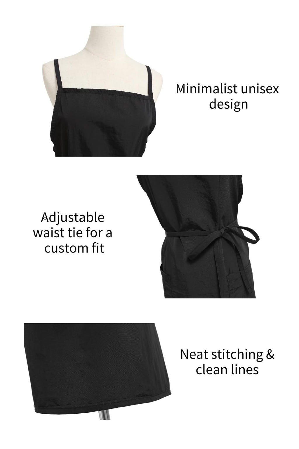 The 'Studio' Waterproof Nylon Apron | Japanese-Inspired Cross-Back Design for Kitchen, Garden & Creative Work