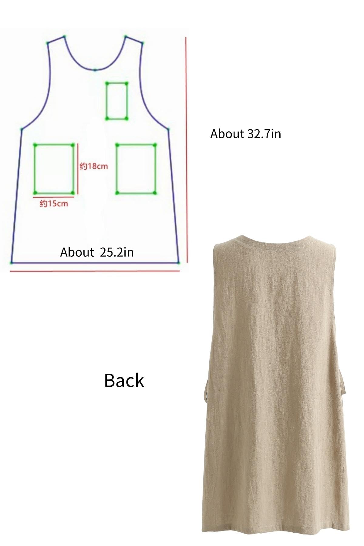 The 'Kyoto' Linen Tunic Apron