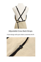 The 'Studio' Waterproof Nylon Apron | Japanese-Inspired Cross-Back Design for Kitchen, Garden & Creative Work