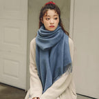 Jeelow reversible two-tone winter scarf in Blue Tone, 100% acrylic, 25.6 x 78 in., photo 5
