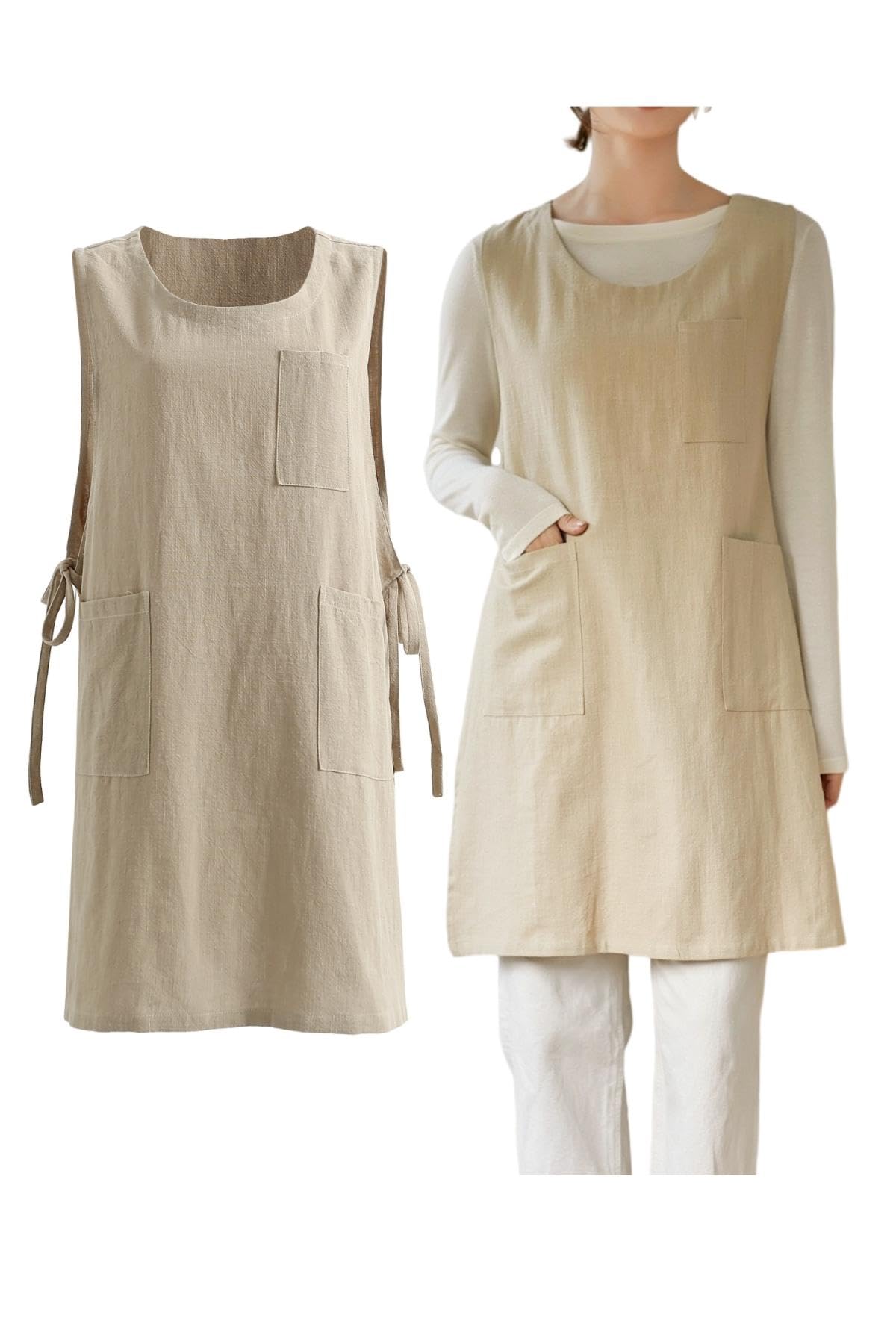 The 'Kyoto' Linen Tunic Apron
