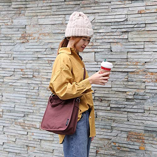 Jeelow City Mini Tote – small canvas crossbody bag with top handles and zipper, photo 1