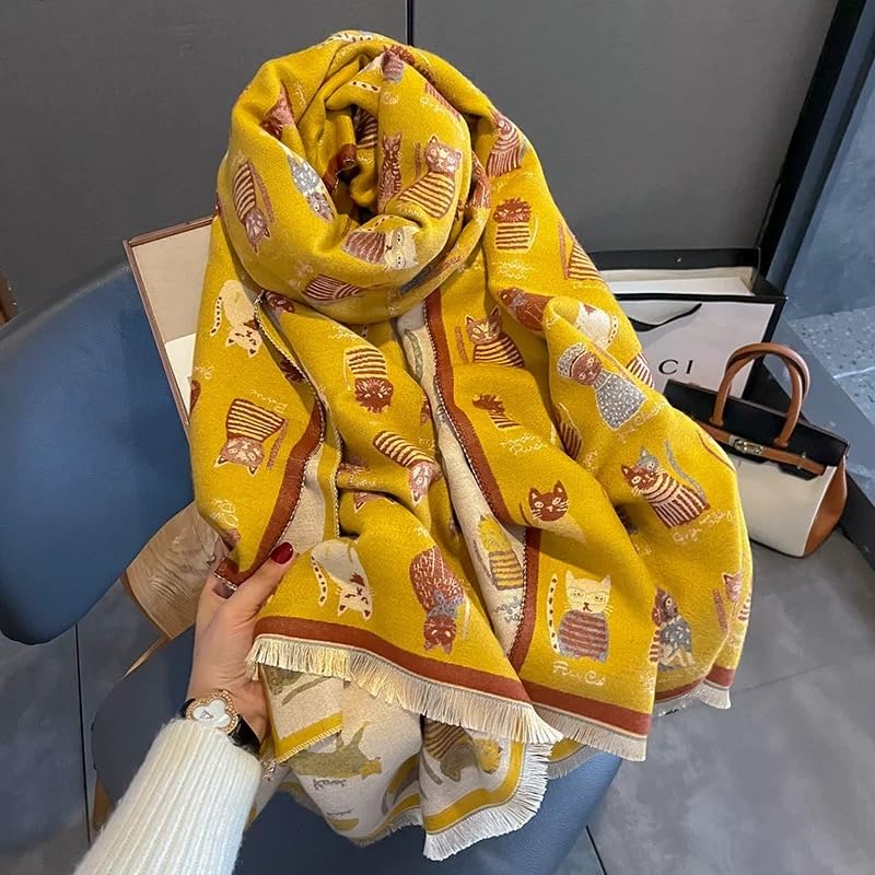 The Playful Doodle Cat Shawl