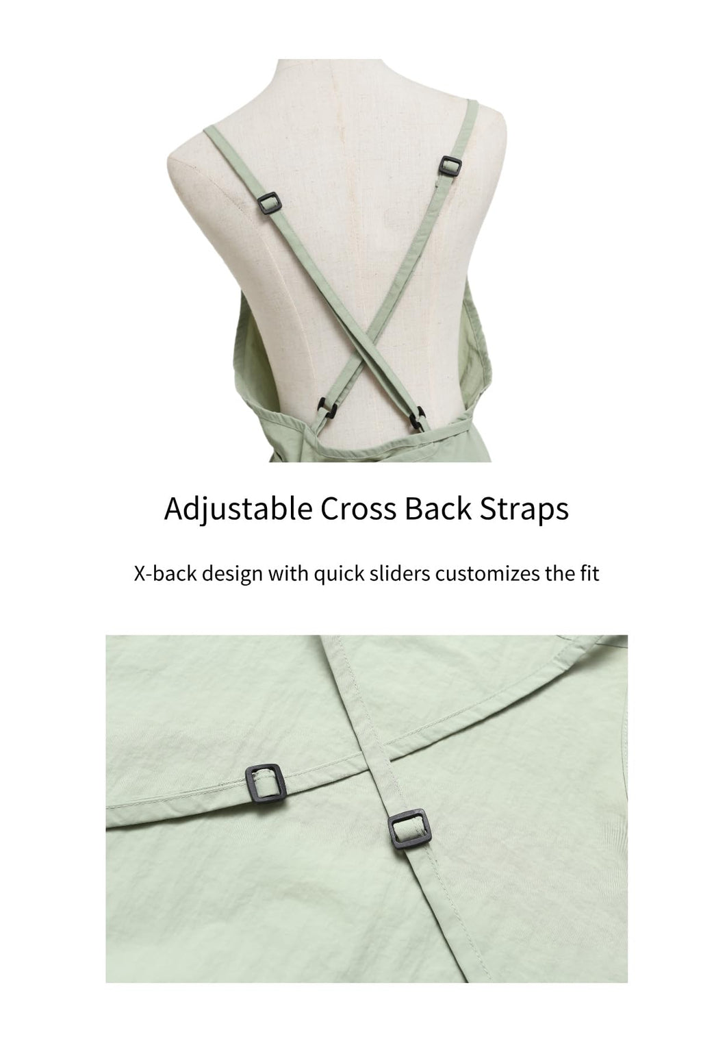 The 'Studio' Waterproof Nylon Apron | Japanese-Inspired Cross-Back Design for Kitchen, Garden & Creative Work