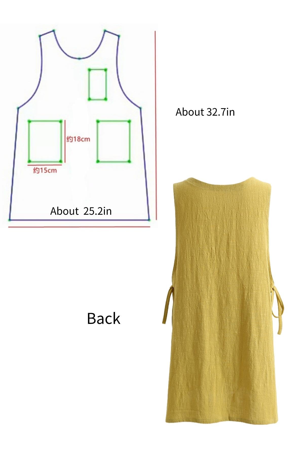 The 'Kyoto' Linen Tunic Apron