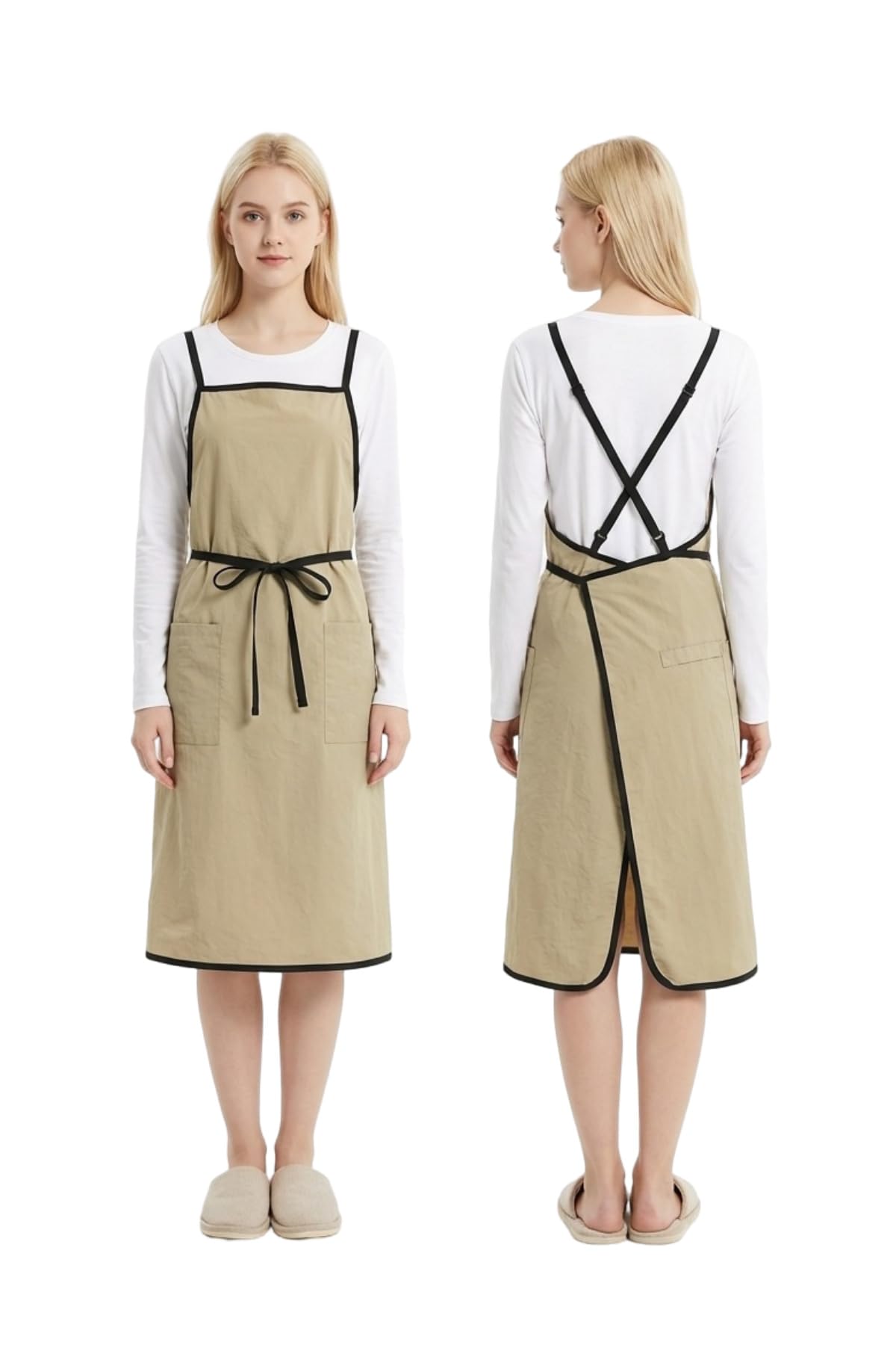 The 'Studio' Waterproof Nylon Apron | Japanese-Inspired Cross-Back Design for Kitchen, Garden & Creative Work