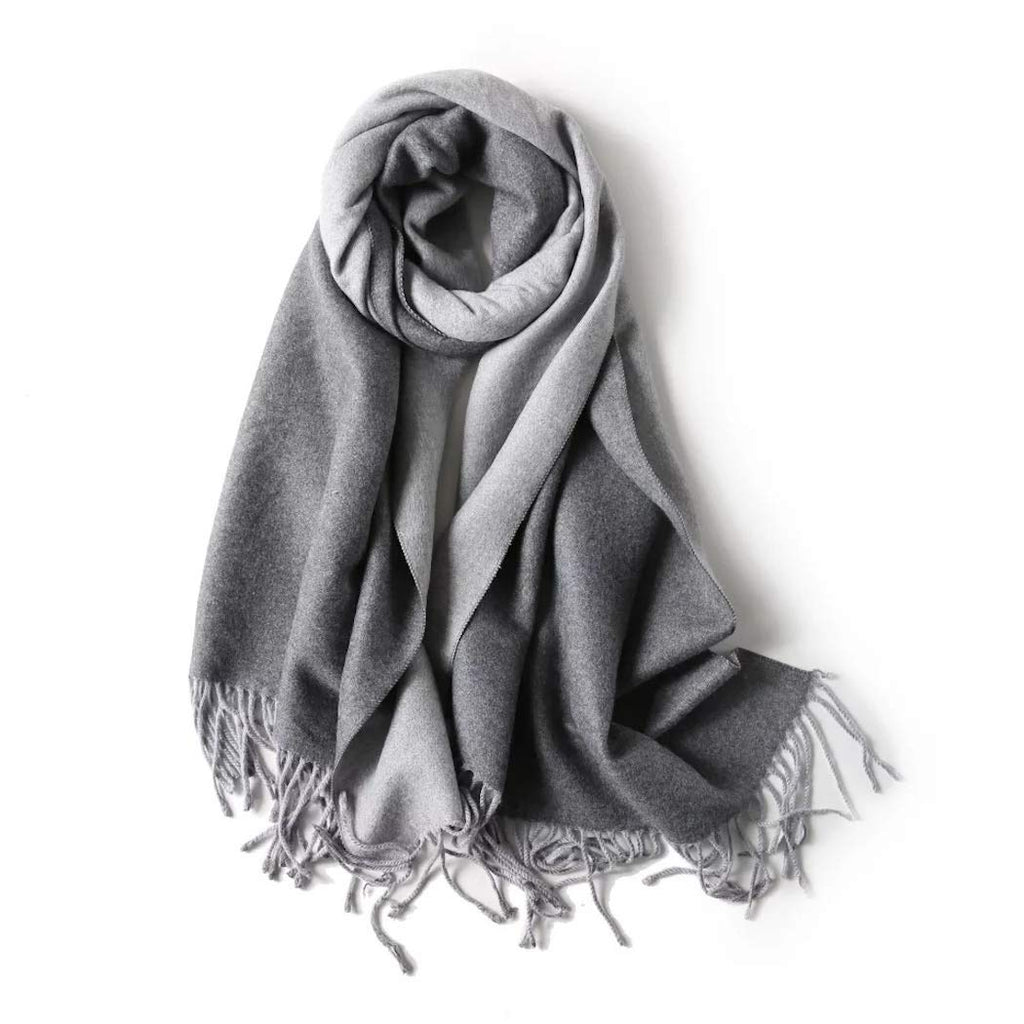 Jeelow reversible two-tone winter scarf in Grey Tone, 100% acrylic, 25.6 x 78 in., photo 1