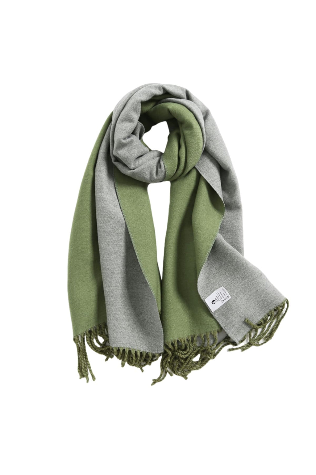 Jeelow reversible two-tone winter scarf in Tea Grey, 100% acrylic, 31 x 70.5 in., photo 1