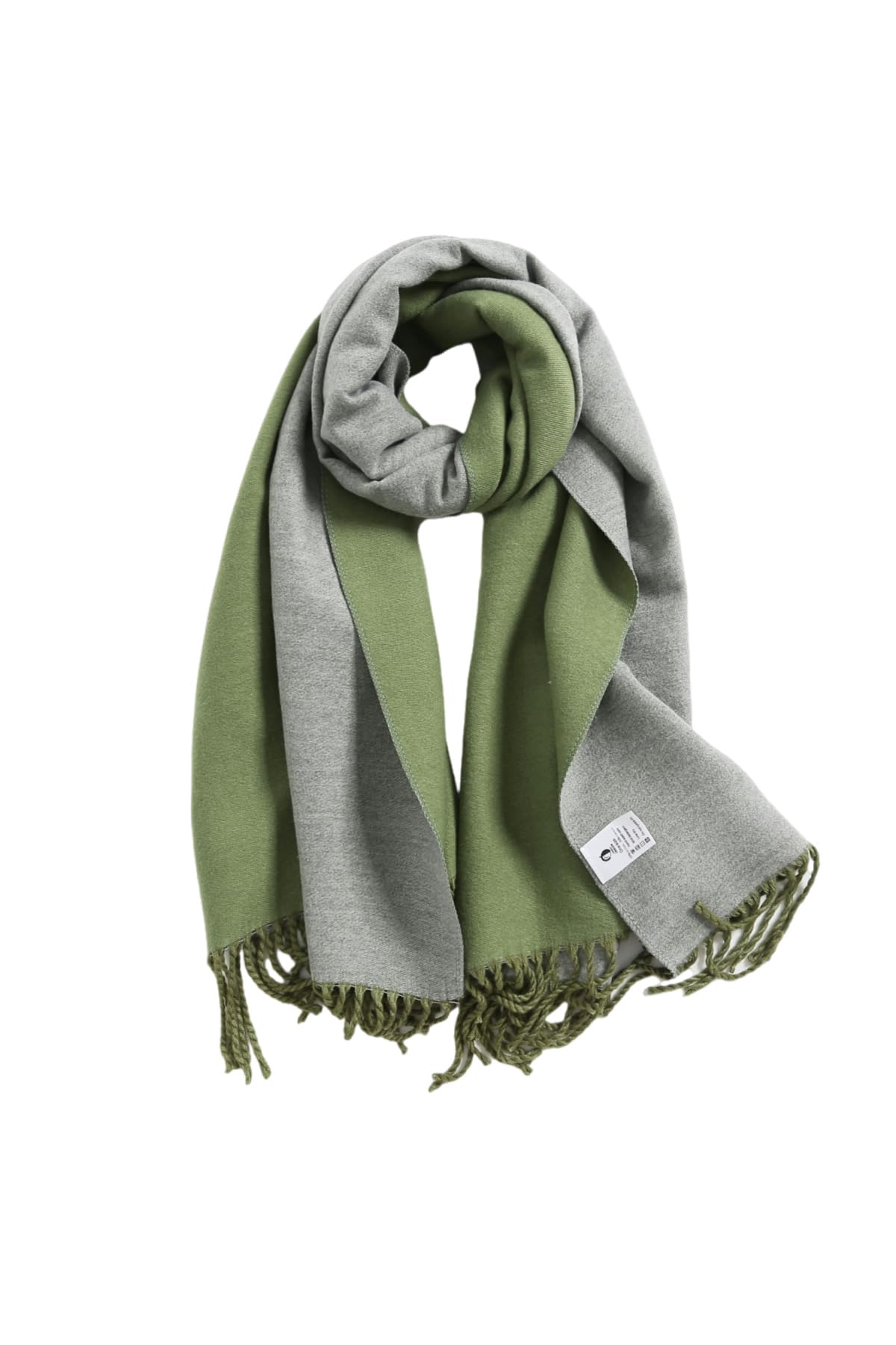 Jeelow reversible two-tone winter scarf in Tea Grey, 100% acrylic, 31 x 70.5 in., photo 1
