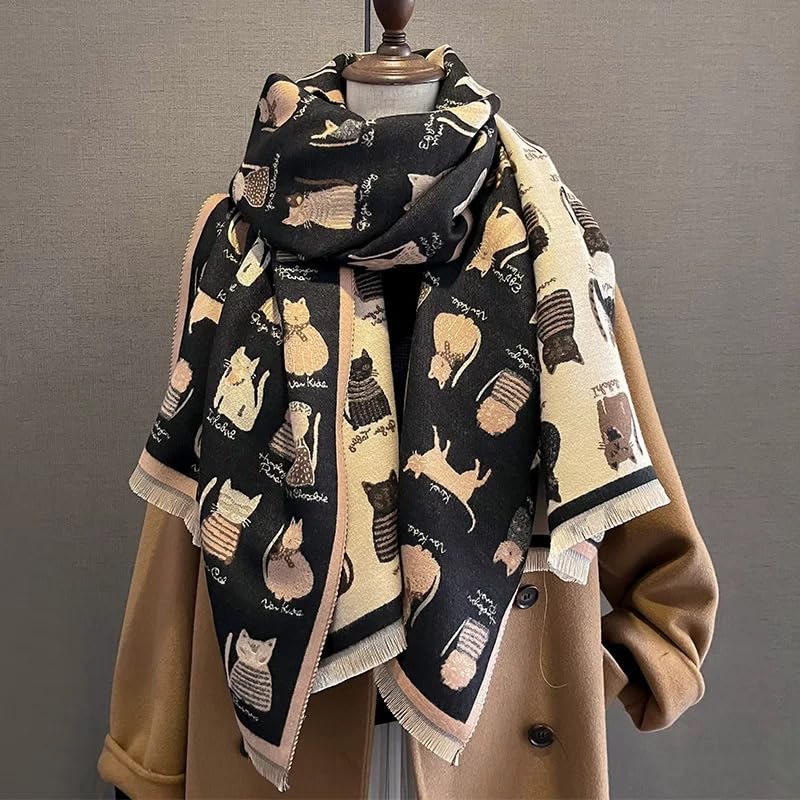 The Playful Doodle Cat Shawl