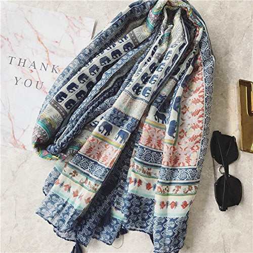 Jeelow Lightweight Scarves Fashion Light Shawl Beach Wrap Head Scarf For Women