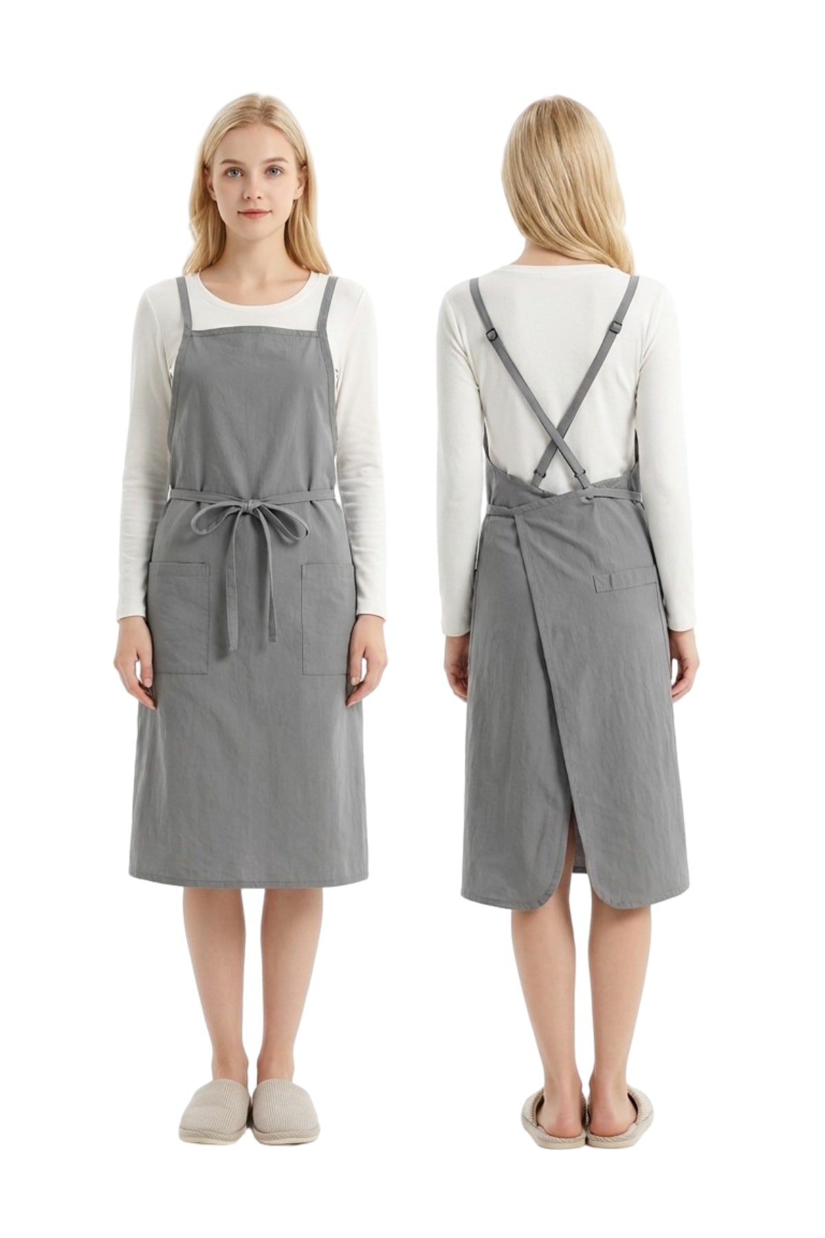 The 'Studio' Waterproof Nylon Apron | Japanese-Inspired Cross-Back Design for Kitchen, Garden & Creative Work