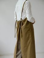 The 'Linen & Co.' Oversized Pinafore Apron | Japanese Minimalist Full-Length Apron Dress for All Sizes, Kitchen, Garden & Studio