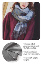 Jeelow reversible two-tone winter scarf in Grey Tone, 100% acrylic, 25.6 x 78 in., photo 5