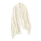 Jeelow winter blanket scarf in Plush Viscose White, 100% viscose, 28 x 79 in., photo 1